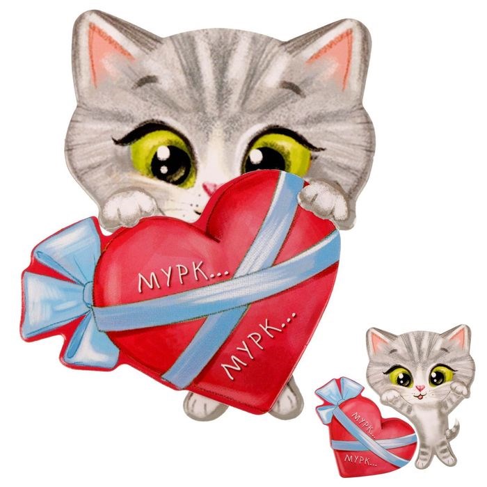 Открытка‒валентинка с письмом «Мой котёночек», 8.5 × 5.5 см 1583703 - фото 416808