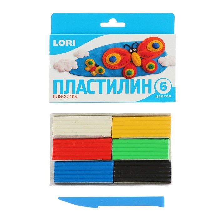 Пластилин 6 цветов 120 г, Lori «Классика» 867557 - фото 418282