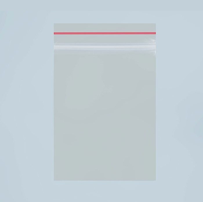 Пакет zip lock 7 х 5 см, 35 мкм,  (с красной полосой), 10 штук 2555466 - фото 418899