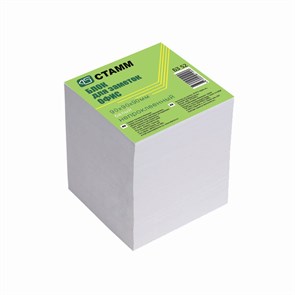 Блок бумаги для записей 9 x 9 x 9 см, эконом, белый 601178