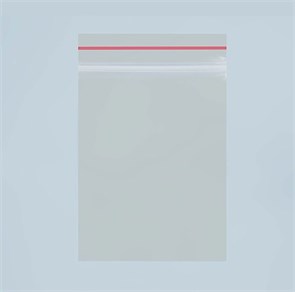 Пакет zip lock 7 х 5 см, 35 мкм,  (с красной полосой), 10 штук 2555466