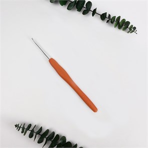 Крючок для вязания, d = 2.5 мм, 14 см, оранжевый 6906729.25