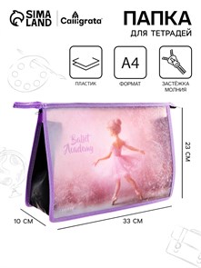 {{photo.Alt || photo.Description || 'Папка для тетрадей А4, 330×230×100 мм, deVENTE Ballet Academy, молния сверху, пластиковая, для девочки'}}