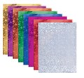 Бумага голографическая цветная односторонняя А4 8 листов, 8 цветов, рисунок из звёзд 1930254