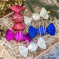 Новогоднее украшение пластиковое "Круглая конфетка с полоской" 5 х 10 см 3566308 - фото 407562