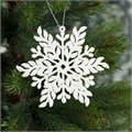 Новогоднее украшение пластиковое "Белая снежинка" d = 11 см, цвет белый 2371297 - фото 407661