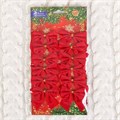 Новогодние украшения текстильные "Бантик" набор 12 шт, 5.5 х 5.5 см, цвет красный 543771 - фото 407922