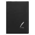 Записная книжка А6-, 50 листов «Перо», обложка ПВХ, чёрная 546686