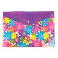Папка-конверт на кнопке формат А4 180 мкр МИКС Цветы 2909559
