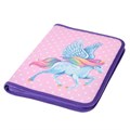 Папка для тетрадей А5 "Единорог" молния вокруг, пластик, 1 отделение, без ручек 4216909