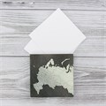Футляр с бумажным блоком для записей "Карта России" 8 х 8 см, 100 листов 2829553 - фото 415001