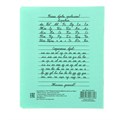 Тетрадь 12 листов узкая линейка "Зелёная обложка", с алфавитом 1075561