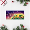 Открытка евро «С Новым годом», свечи, 10 х 21 см 3622606 - фото 416083