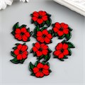 Декор для творчества пластик "Красная лилия" 1,8х2,2 см 2778274