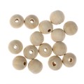 Бусина деревянная d=15 мм без покрытия 4138182