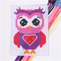 Вышивка крестиком для детей «Сова», набор для творчества, 14 х 10 см 7426447