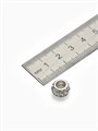 Шарм бусина "Шамбала" овальное кольцо, 1.3 × 1.3 × 0.9 см, бижутерный сплав, белые стразы, цвет "серебро" 1035062